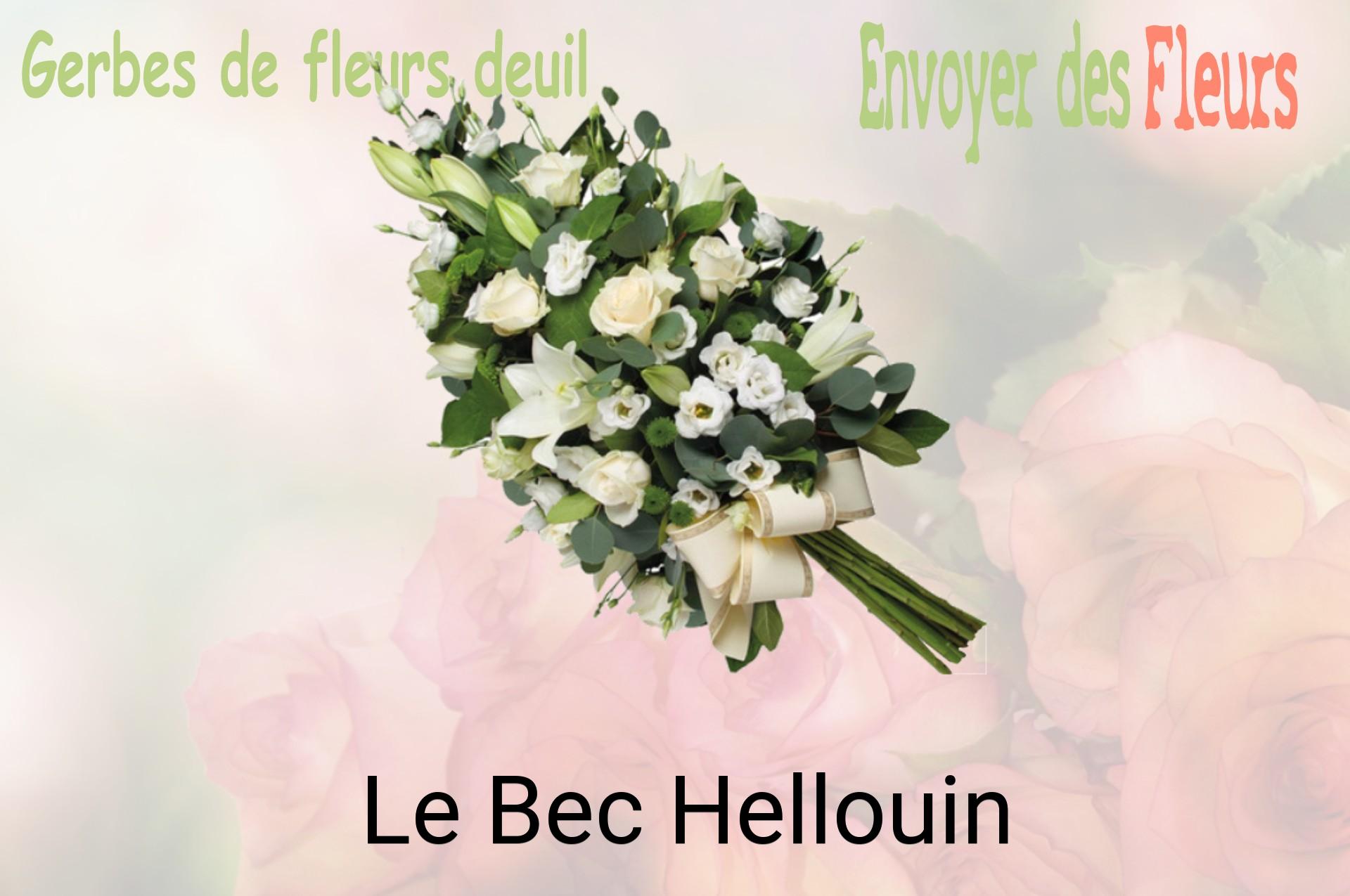 Gerbe de fleurs de deuil livrée à Le Bec-Hellouin